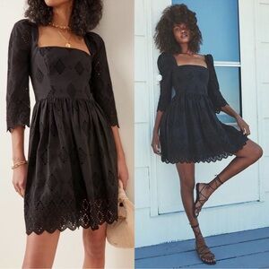 Cara Cara Hart Dress in Black Eyelet